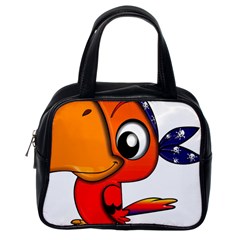Bird Cartoon Character Parrot Classic Handbags (one Side) by Simbadda