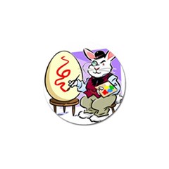 Bunny Easter Artist Spring Cartoon Golf Ball Marker (10 Pack) by Simbadda