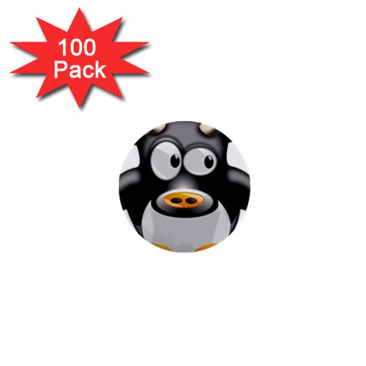 Cow Animal Mammal Cute Tux 1  Mini Buttons (100 pack) 