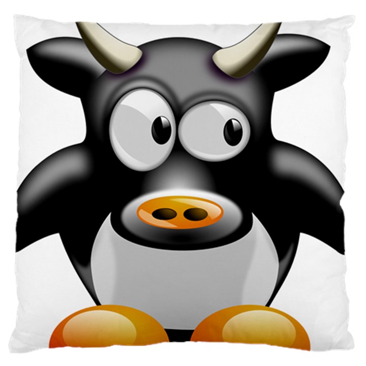 Cow Animal Mammal Cute Tux Large Cushion Case (One Side)