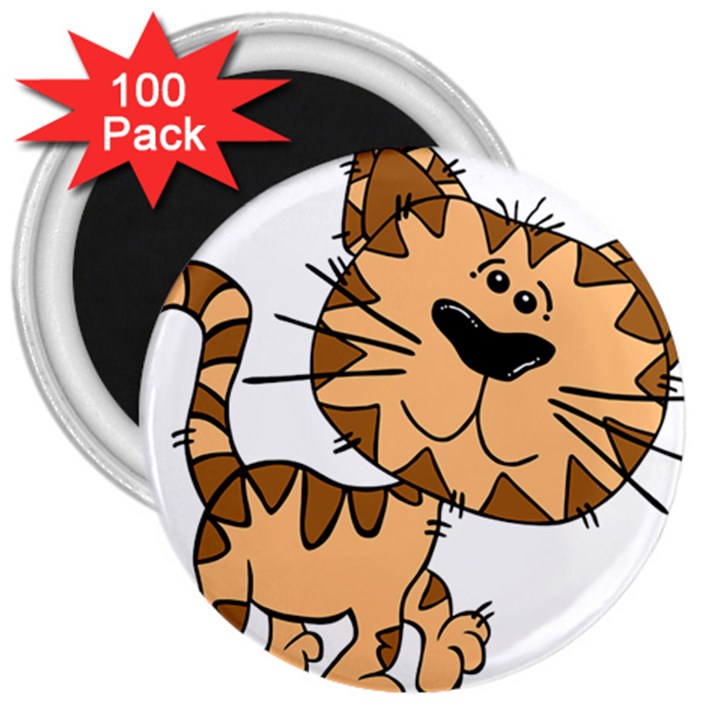 Cats Kittens Animal Cartoon Moving 3  Magnets (100 pack)