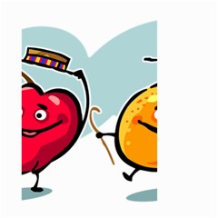 Dancing Fruit Apple Organic Fruit Small Garden Flag (two Sides) by Simbadda