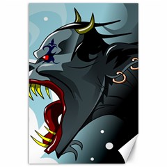 Demon Devil Evil Monster Alien Canvas 12  X 18   by Simbadda