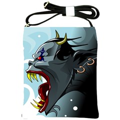 Demon Devil Evil Monster Alien Shoulder Sling Bags by Simbadda