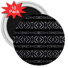 Futuristic Geometric Stripes Pattern 3  Magnets (10 Pack)  by dflcprints