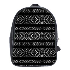 Futuristic Geometric Stripes Pattern School Bag (XL)