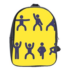 Gymnast Stick Man Man Stick School Bag (xl)