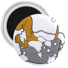 Dog Bath Grooming 3  Magnets by Simbadda
