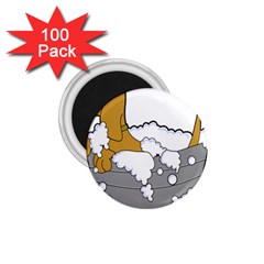 Dog Bath Grooming 1 75  Magnets (100 Pack)  by Simbadda