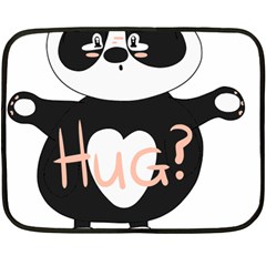 Panda Hug Sorry Cute Cute Bear Double Sided Fleece Blanket (mini)  by Simbadda