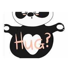 Panda Hug Sorry Cute Cute Bear Double Sided Flano Blanket (mini)  by Simbadda