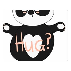 Panda Hug Sorry Cute Cute Bear Double Sided Flano Blanket (large)  by Simbadda