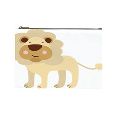 Lion Cute Sketch Funny Cosmetic Bag (large)  by Simbadda