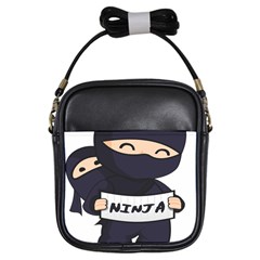 Ninja Baby Parent Cartoon Japan Girls Sling Bags by Simbadda