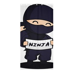 Ninja Baby Parent Cartoon Japan Shower Curtain 36  X 72  (stall)  by Simbadda