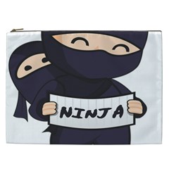 Ninja Baby Parent Cartoon Japan Cosmetic Bag (xxl)  by Simbadda