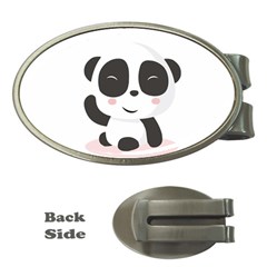 Panda Bear Funny Cute Money Clips (oval)  by Simbadda