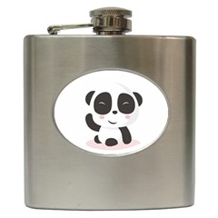 Panda Bear Funny Cute Hip Flask (6 Oz) by Simbadda