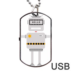 Robot Technology Robotic Animation Dog Tag USB Flash (One Side)