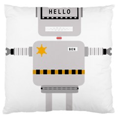 Robot Technology Robotic Animation Large Flano Cushion Case (One Side)