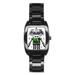 Robot Stainless Steel Barrel Watch by Simbadda