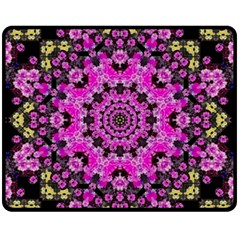 Namaste Decorative Flower Pattern Of Floral Fleece Blanket (medium)  by pepitasart