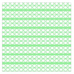 Circles Lines Green White Pattern Large Satin Scarf (square)