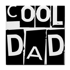 Cool Dad Typography Tile Coasters by yoursparklingshop