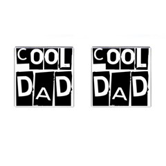 Cool Dad Typography Cufflinks (square) by yoursparklingshop
