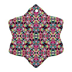 Multicolored Abstract Geometric Pattern Ornament (snowflake) by dflcprints