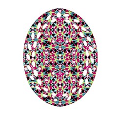 Multicolored Abstract Geometric Pattern Ornament (oval Filigree) by dflcprints