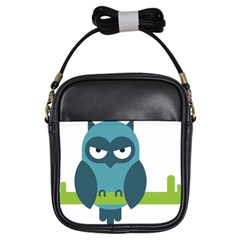 Owl Comic Animal Girls Sling Bags by Simbadda