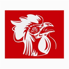 Cock Logo Emblem Symbol France Small Glasses Cloth by Simbadda