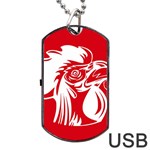 Cock Logo Emblem Symbol France Dog Tag USB Flash (One Side) Front