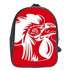 Cock Logo Emblem Symbol France School Bag (xl)