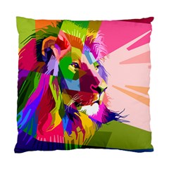 Animal Colorful Decoration Lion Standard Cushion Case (two Sides) by Simbadda