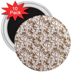 Leaves Texture Pattern 3  Magnets (10 Pack)  by dflcprints