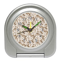 Leaves Texture Pattern Travel Alarm Clocks by dflcprints