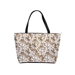 Leaves Texture Pattern Shoulder Handbags by dflcprints