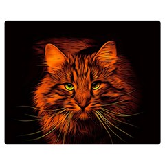 Cat Digiart Artistically Cute Double Sided Flano Blanket (medium)  by Simbadda