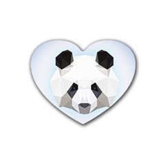 Background Show Graphic Art Panda Heart Coaster (4 Pack)  by Simbadda