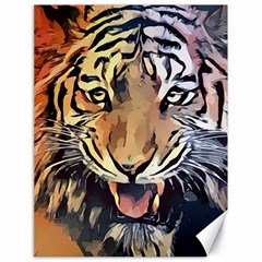 Tiger Animal Teeth Nature Design Canvas 18  X 24   by Simbadda