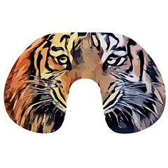 Tiger Animal Teeth Nature Design Travel Neck Pillows by Simbadda