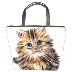 Kitten Mammal Animal Young Cat Bucket Bags by Simbadda