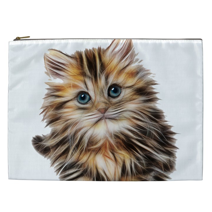 Kitten Mammal Animal Young Cat Cosmetic Bag (XXL) 