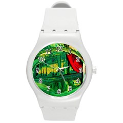 When The Egg Matters Most Round Plastic Sport Watch (m) by bestdesignintheworld