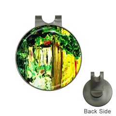 Old Tree And House With An Arch 4 Hat Clips With Golf Markers by bestdesignintheworld