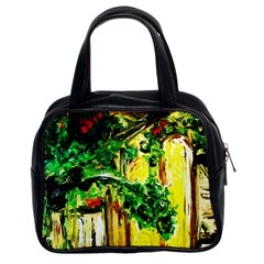 Old Tree And House With An Arch 2 Classic Handbags (2 Sides) by bestdesignintheworld