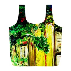 Old Tree And House With An Arch 2 Full Print Recycle Bags (l)  by bestdesignintheworld