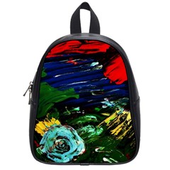 Tumble Weed And Blue Rose 1 School Bag (small) by bestdesignintheworld